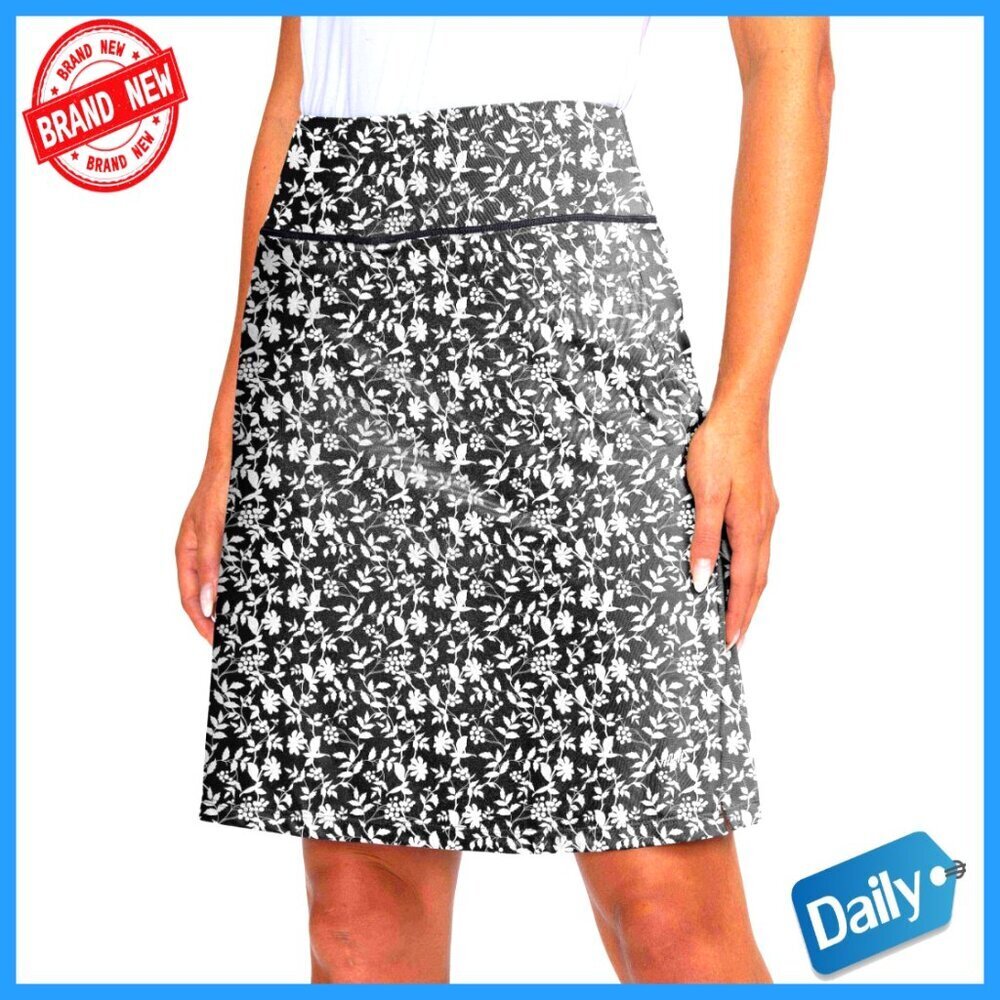 Knee-Length Athletic Skort with Built-In Shorts & Pockets UPF50+